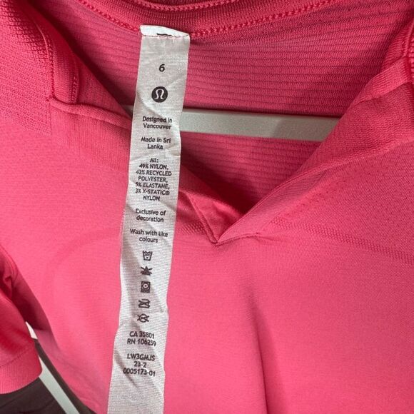 Lululemon Swiftly Tech Relaxed-Fit Polo Shirt, Lip Gloss / Lip Gloss, EUC, Sz6 - Picture 6 of 6